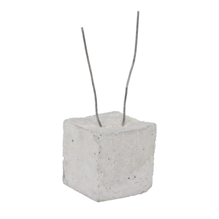 Concrete blocks with wire