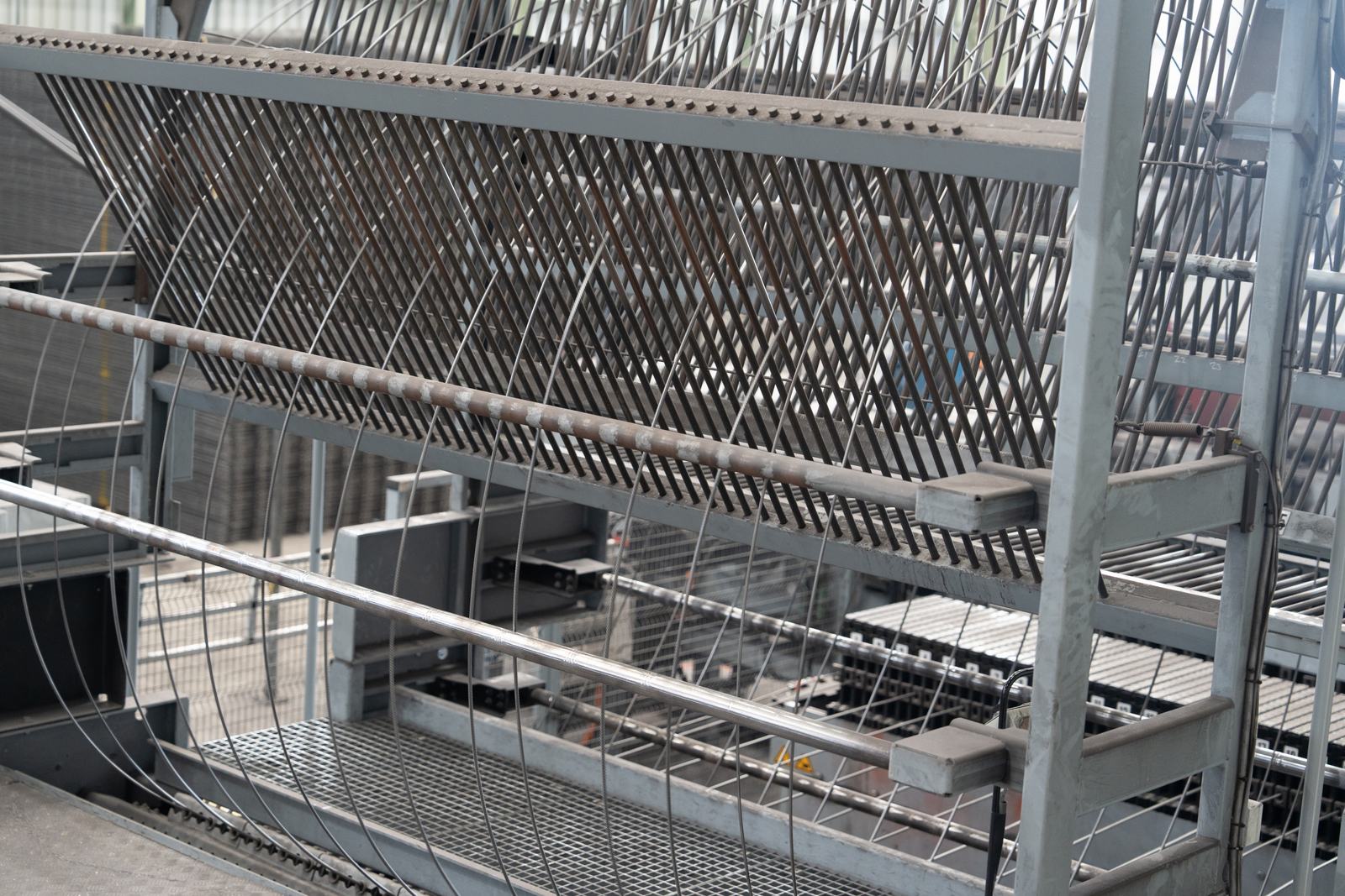 Mesh welding machine in the Bianco manufacturing plant